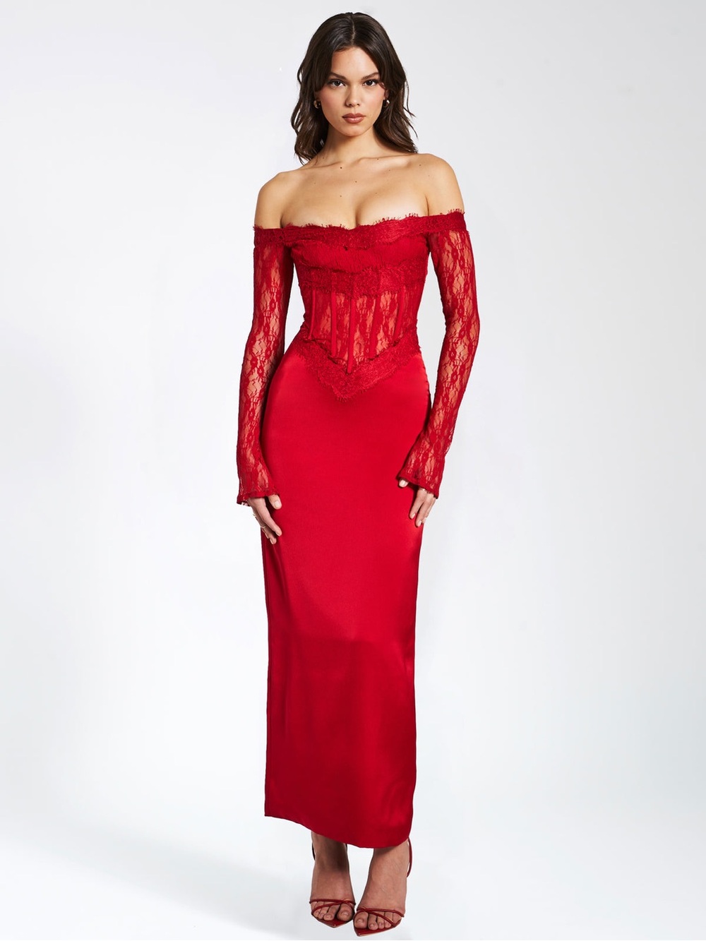 Miss Circle Red Maxi Dress NWT
